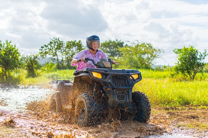 ATV, Horseback Ride, Zipline, Falls Climb + Lunch from Ocho Rios - Climbing Dunn’s River Falls from the Caribbean Sea