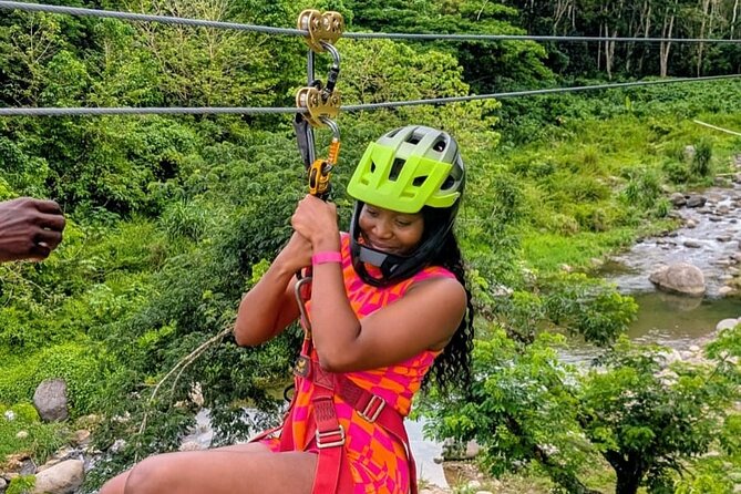 ATV Zipline Nature Walk Swing over Wishing River Kingston Jamaica - The Wishing River swing and river access