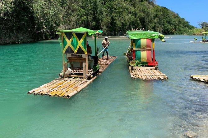 Bamboo Rafting and Horseback Riding on Beach in Ocho Rios - Bamboo rafting beneath tropical plants
