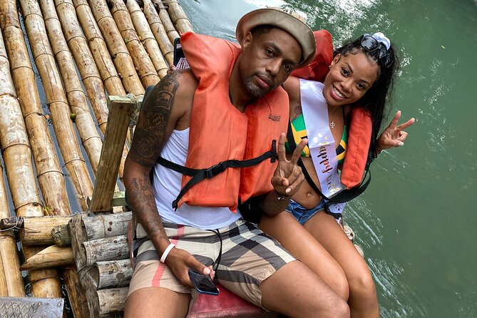 Bamboo Rafting Montego Bay - Taking the pole for photos and video