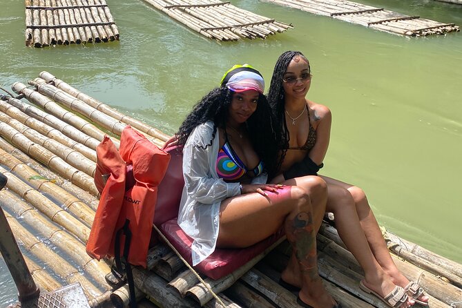 Bamboo Rafting Montego Bay - Boarding the bamboo raft with your captain