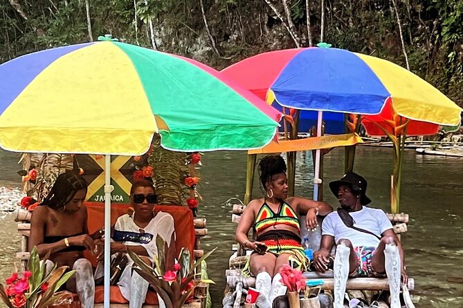 Bamboo rafting with Limestone Foot Massage free rum taste - Sunshine, river scenery, and a slower pace