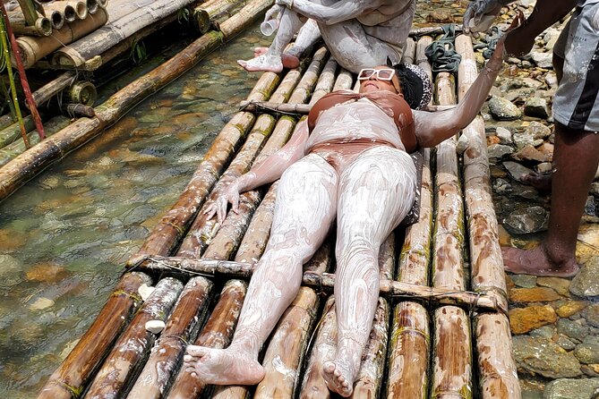 Bamboo Rafting with Limestone Massage at Lethe - Boarding a 30-Foot Bamboo Raft
