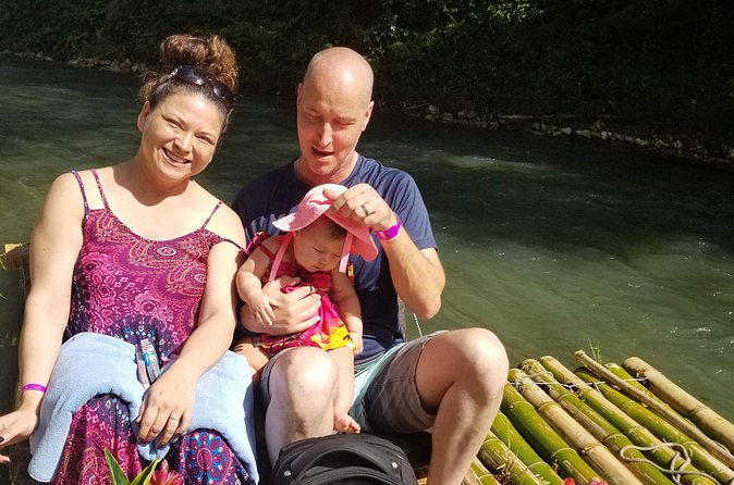 Bamboo River rafting with Limestone massage - Coconut, Red Stripe, and the food question