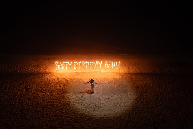 Birthday Fire Show experience in Montego Bay - Lighting the Birthday Sign