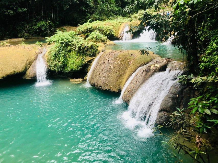 Black River Safari and Ys Falls Tour and Transportation - Swimming beneath seven cascades
