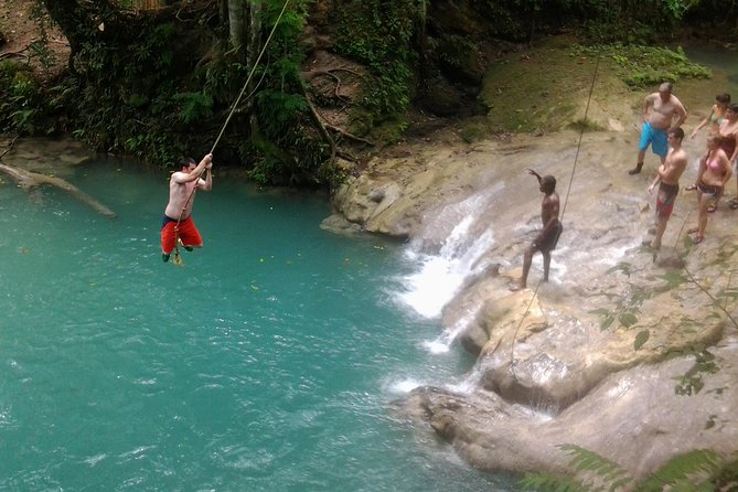 Blue Hole, Dunn's River Falls Luminous Lagoon Excursion From Montego Bay - Blue Hole brings smaller pools and rope swings