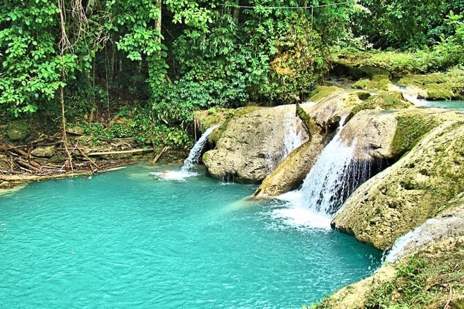 Blue Hole & Konoko Falls Park Combo Tour from Montego Bay - Konoko Falls: waterfalls, plants, and wildlife