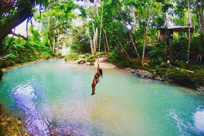 Blue Hole Ocho Rios (Island Gully Falls) - Climbing Behind Waterfalls and Finding the Caves