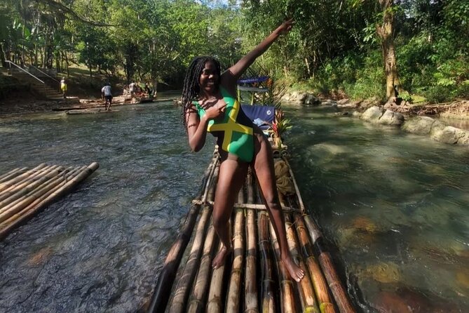 Bluehole and Bamboo Rafting from Montego Bay - White River bamboo rafting at a slower pace