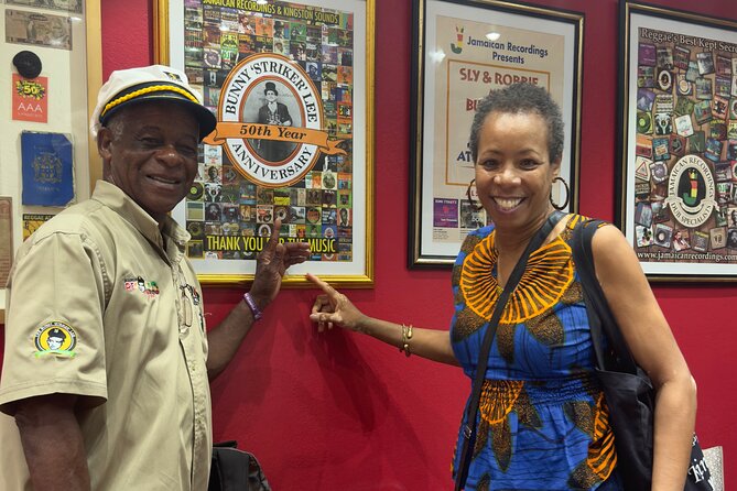 Bob Marley Museum, Tuff Gong Int, Trench Town & Bunny Lee Museum - Orange Street, records, and a plate of Ital food
