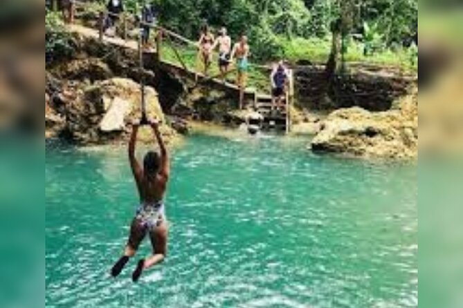 Dunn's River Falls and Blue Hole Secret Falls Combo Daytrip - Blue Hole: cool water and limestone walls