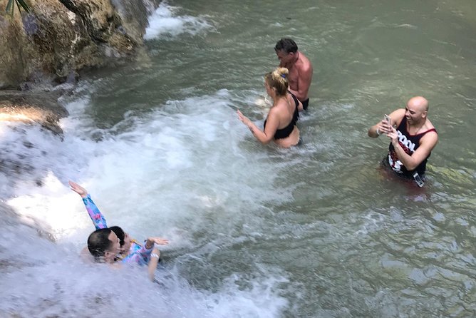 Dunn's River Falls From Montego Bay - Swimming at the white-sand beach