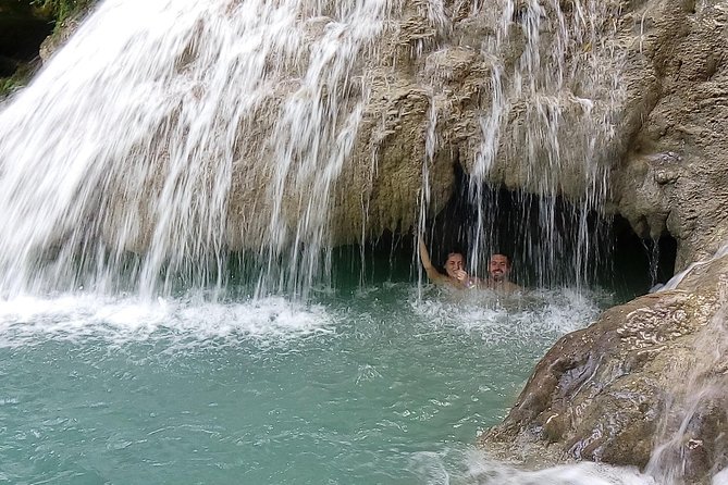 Dunn's River Falls - Blue Hole: rope swings, jumps, and White River pools