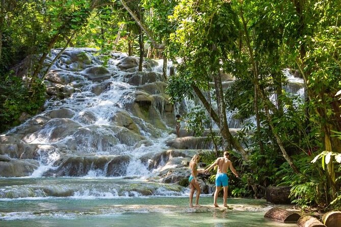 Dunns River Falls, Zipline, Bamboo Rafting, Horseback Ride Tour - Scotchies Drax Hall for jerk food