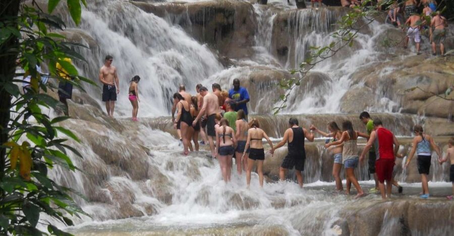 Falmouth: Dunn’s River Falls & Bamboo Beach Club VIP Access - Crowds are part of the Dunn’s River experience