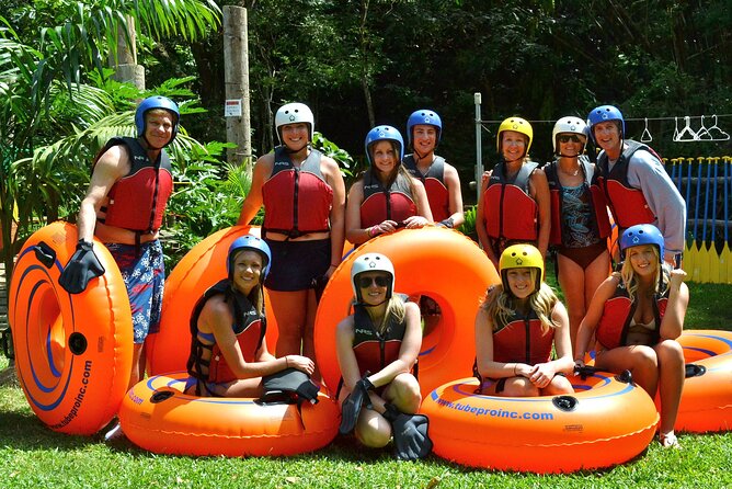 Falmouth Waterfalls River Tubing and Beach Adventure - Tubing the Rio Bueno through light rapids