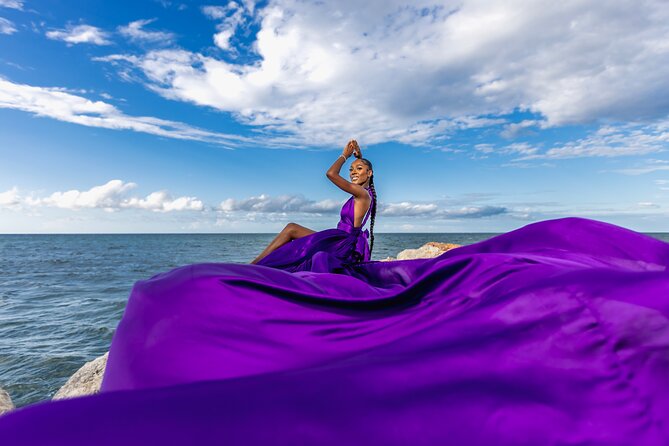 Flying dress session - Creating the Flying Effect at Burwood Public Beach