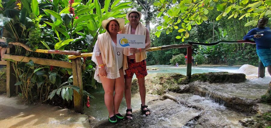 From Montego Bay: Blue Hole Waterfall Experience - Caves, trails, and the clay along the river