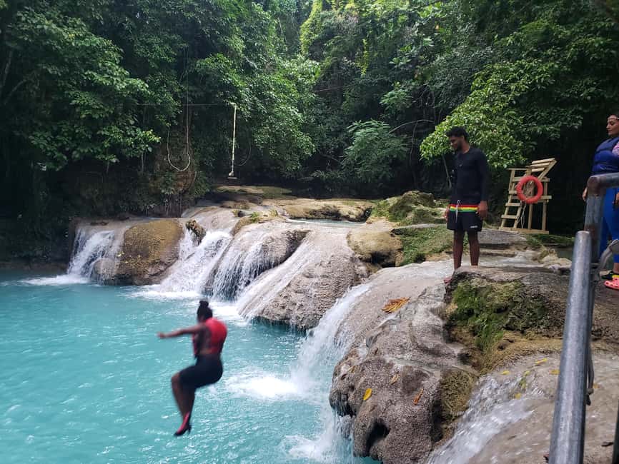 From Ocho Rios: Blue Hole Secret Waterfall & Highlight Tour - Arriving at a raw Jamaican waterfall