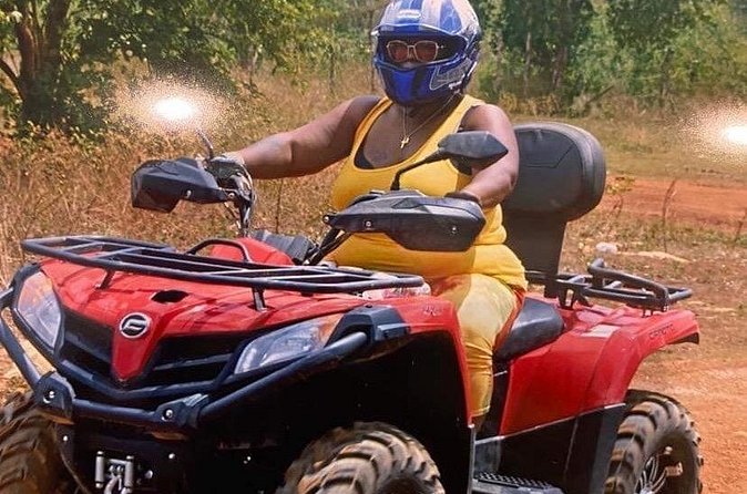 Full Day Private ATV with Zipline and Horseback Riding in Negril - Ziplining over Caribbean water