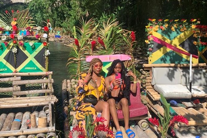 Great River Bamboo Rafting & Limestone Massage at Lethe Jamaica - Boarding the 30-foot bamboo raft