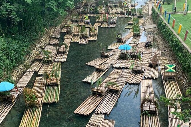 Great River Bamboo Rafting & Limestone Massage at Lethe Jamaica - River stops for drinks, snacks, and photos