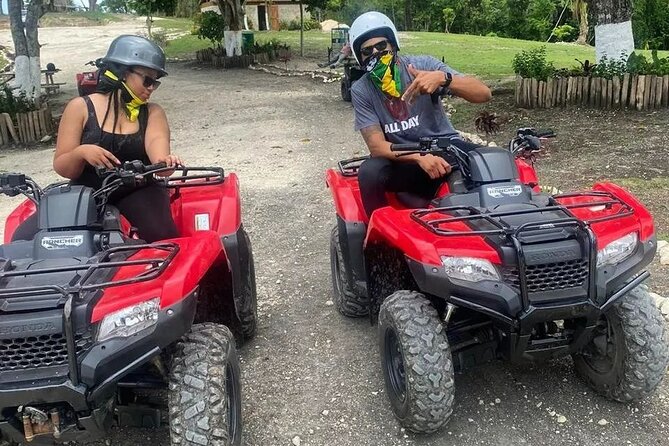Great River Bamboo Rafting with Limestone Foot Massage and ATV from Montego Bay - Switching from a quiet river to an ATV