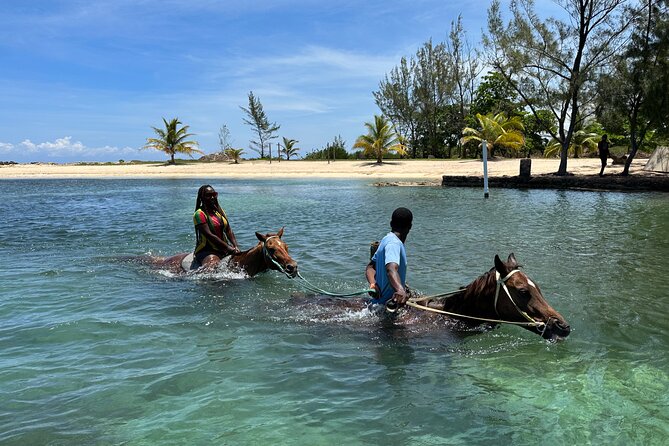 Horseback Ride and Swim Guided Tour from Montego Bay - Getting comfortable before the one-hour ride
