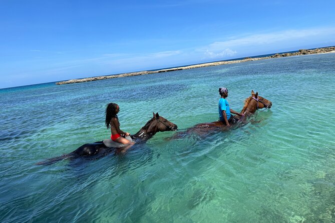 Horseback Ride and Swim Tour In Montego Bay - Getting comfortable with the horses