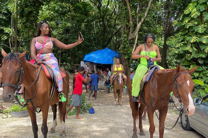 Horseback Riding and Swimming then Dunn's River Falls - At the stables: an easy introduction to riding