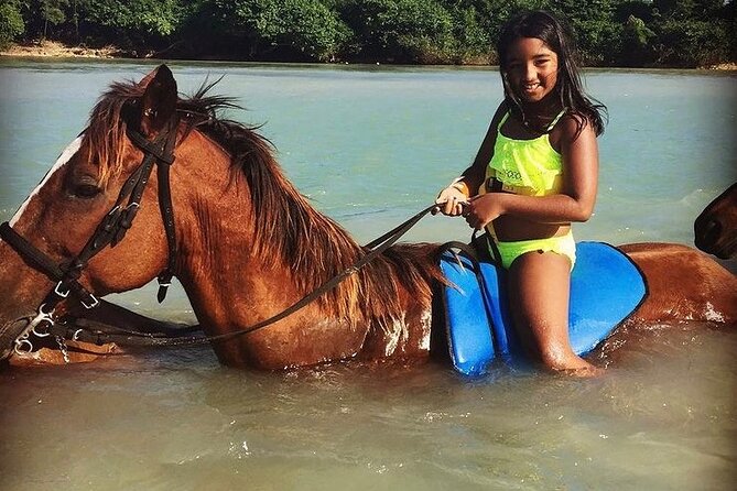 Horseback Riding, ATV and Ocean Zip lining combo from Montego Bay - Ocean ziplining and the safety gear