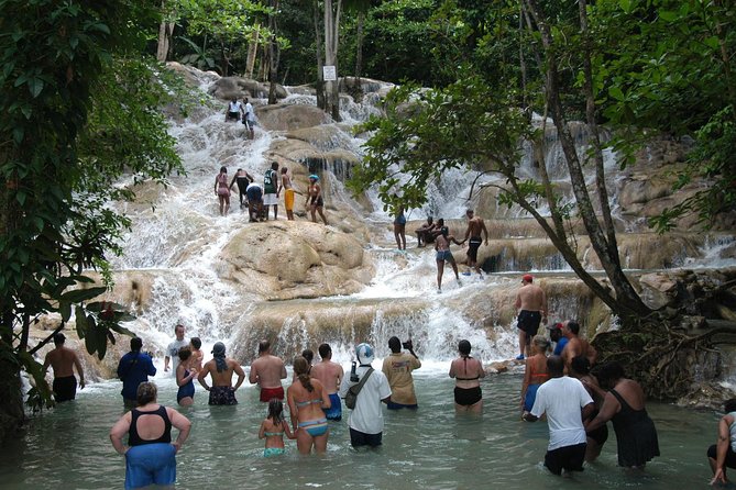 Jamaica Dunn's River Falls Party Cruise with Snorkeling - Climbing Dunn’s River Falls