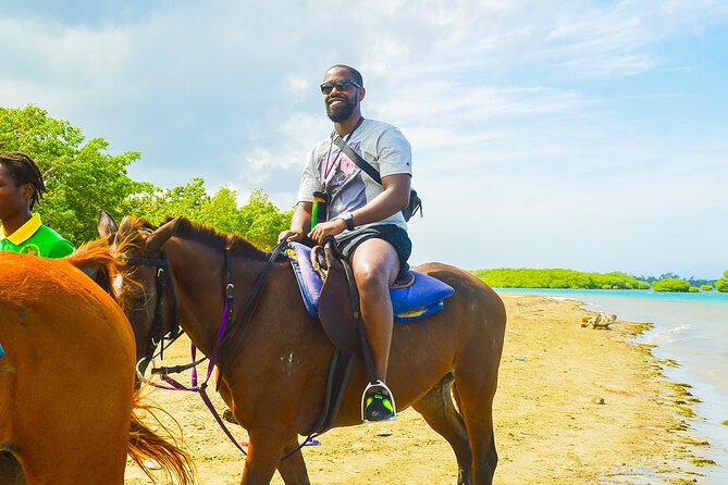 Jamaica's Ocean Horseback Bamboo Raft Adventure and Transport - Starting on the nature trail by horseback