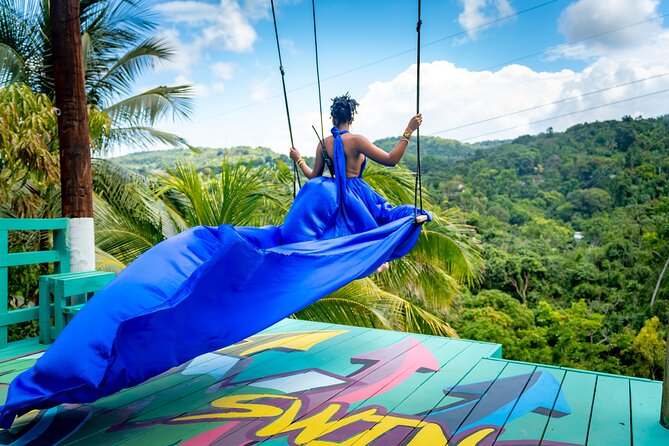 Jamaica Swing Drone Photoshoot with Dress Lunch and Transport - Key points at a glance