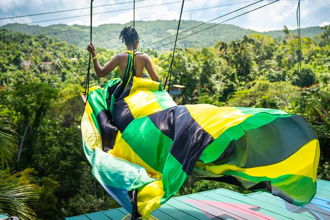 Jamaica Swing Drone Photoshoot with Dress Lunch and Transport - From the north coast to Snow Hill