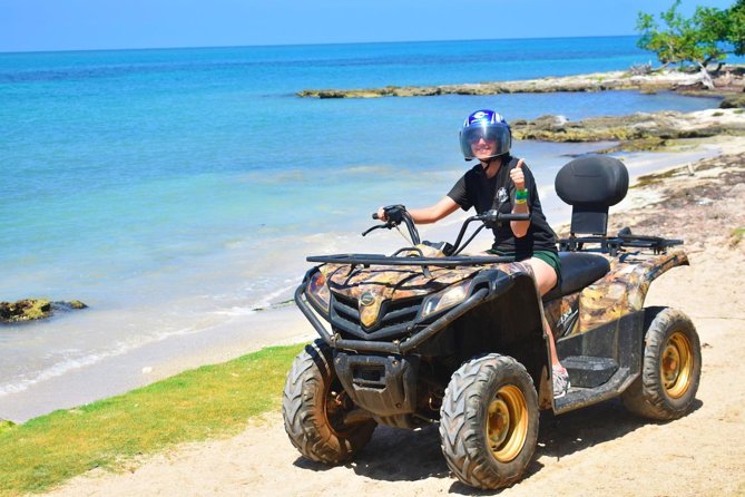 Jamwest ATV Adventure & Horseback Ride Combo in Negril - Learning the ATV before the real trail