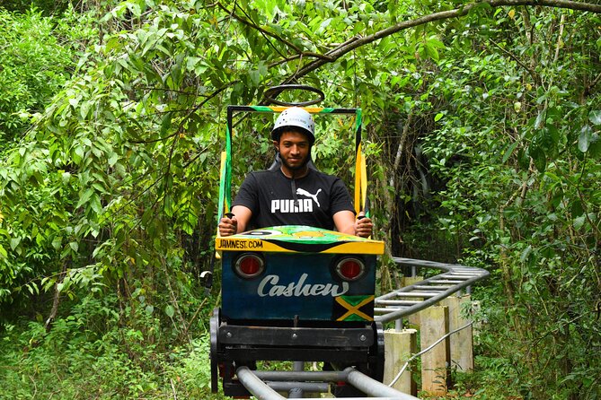 Jamwest Push Kart Adventure Experience Entry Ticket in Negril - A Jamaican bobsled idea with a forest track