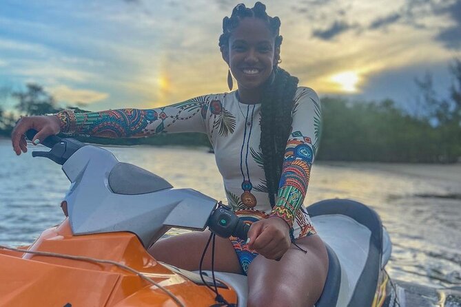 Jet Ski and Beach with Private Transportation from Montego bay Resorts - Learning the controls before you hit the water