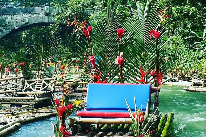 Lethe Bamboo River Rafting Tour - Jamaica's Vibest River - The handmade bamboo raft and the river route