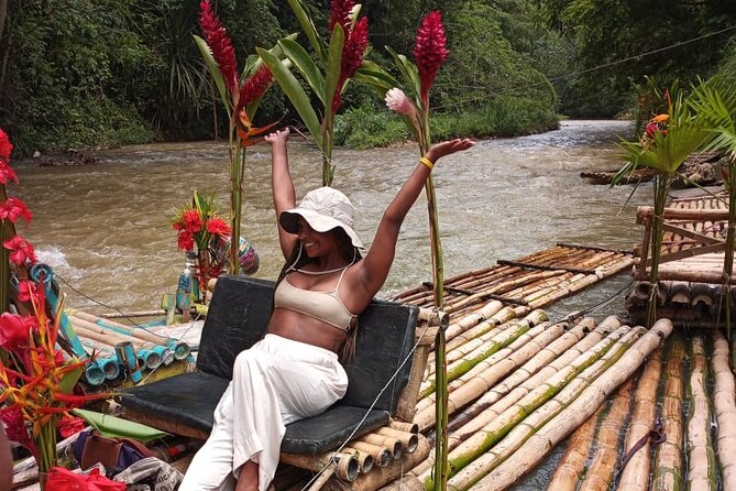 Lethe River Bamboo Rafting and limestone Foot Massage - The bamboo raft and local guiding