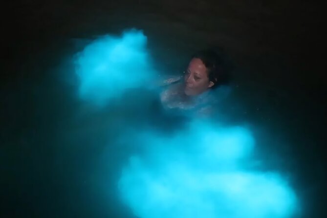 Luminous Lagoon Glow in the Dark Boat Tour from Montego Bay - Swimming in the blue-green water