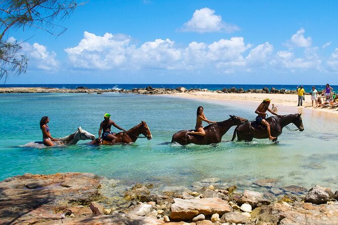 Martha Brae Rafting, Horseback Riding and Luminous Lagoon - Triple Treat - Riding from the Braco countryside into the Caribbean surf