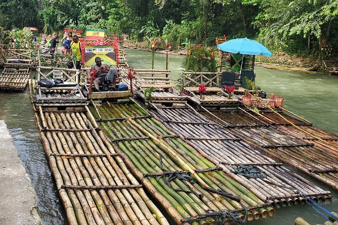 Montego Bay Bamboo Rafting & limestone Massage Private Transfer. - The bamboo raft ride: slow, clear, and easygoing