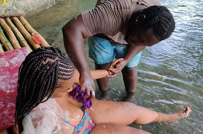 Montego Bay Bamboo River Rafting Limestone Foot Massage - What Captain Pampy adds to the ride