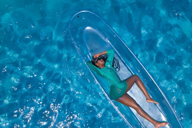 Montego Bay Clear Water Kayak Drone Photo and Video Shoot - Private access makes posing easier