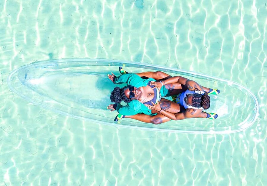 Montego Bay: Crystal Clear Kayak Drone singles Photo Shoot - Clear kayaks and camera-ready water