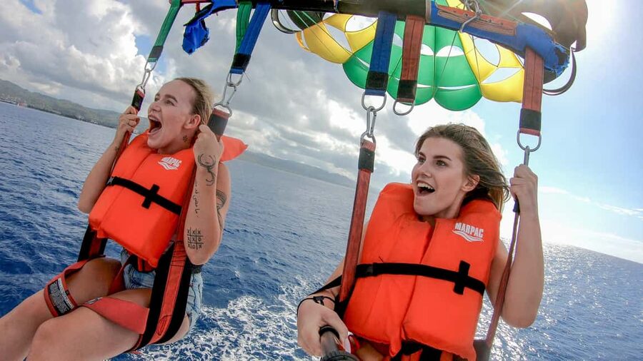 Montego Bay: Parasailing and Jet Ski Combo with Pickup - Two water sports, two very different moods