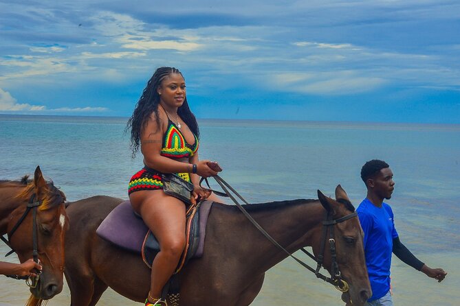 OCEAN HORSE-BACK RIDING & BAMBOO RAFTING + Limestone MASSAGE - From Montego Bay toward Ocho Rios