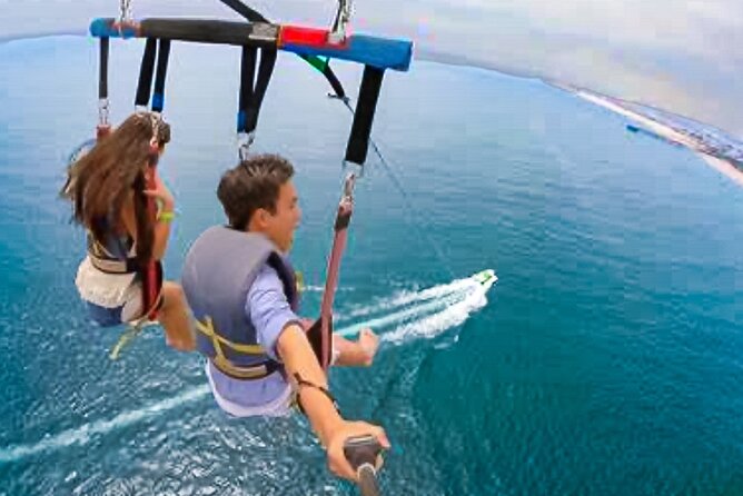 Parasailing above Turquoise Ocean Waters in Montego Bay - Private pickup makes the outing easier